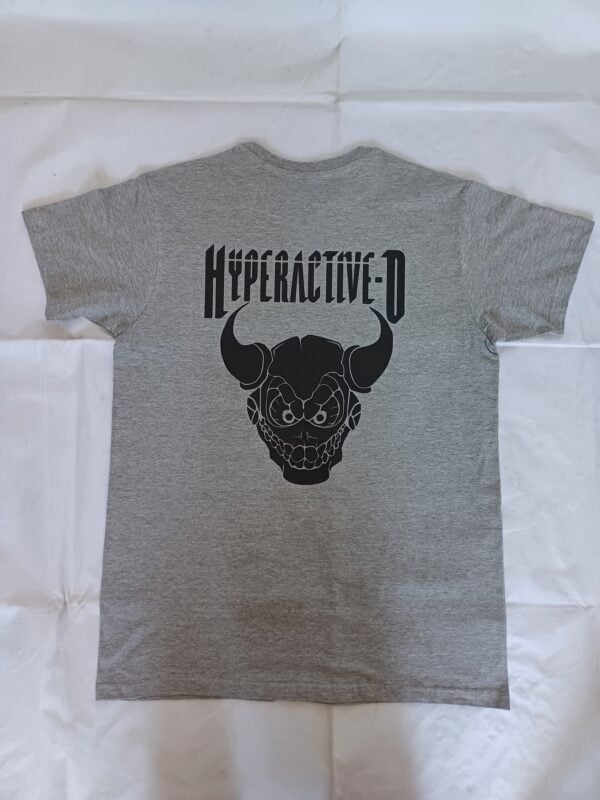 Hyperactive-D Shirt Grey (black print) - Image 2