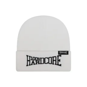 100% Hardcore Beanie White