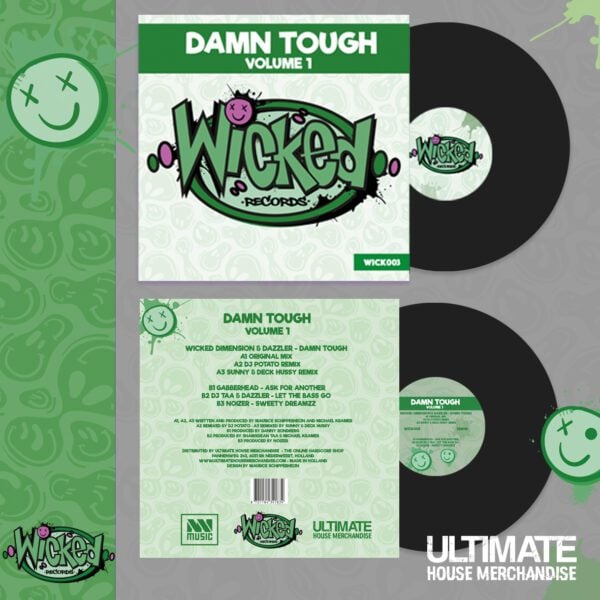 Wicked Records - Damn Tough Volume 1 (WICK003) (black color) - Image 2
